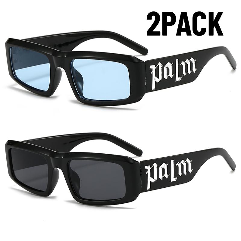 

2PACK Retro Small Frame Square Sunglasses Men Bar Party Eyewear Women Luxury Brand Design Hip Hop Punk Sun Glasses Gafas De Sol