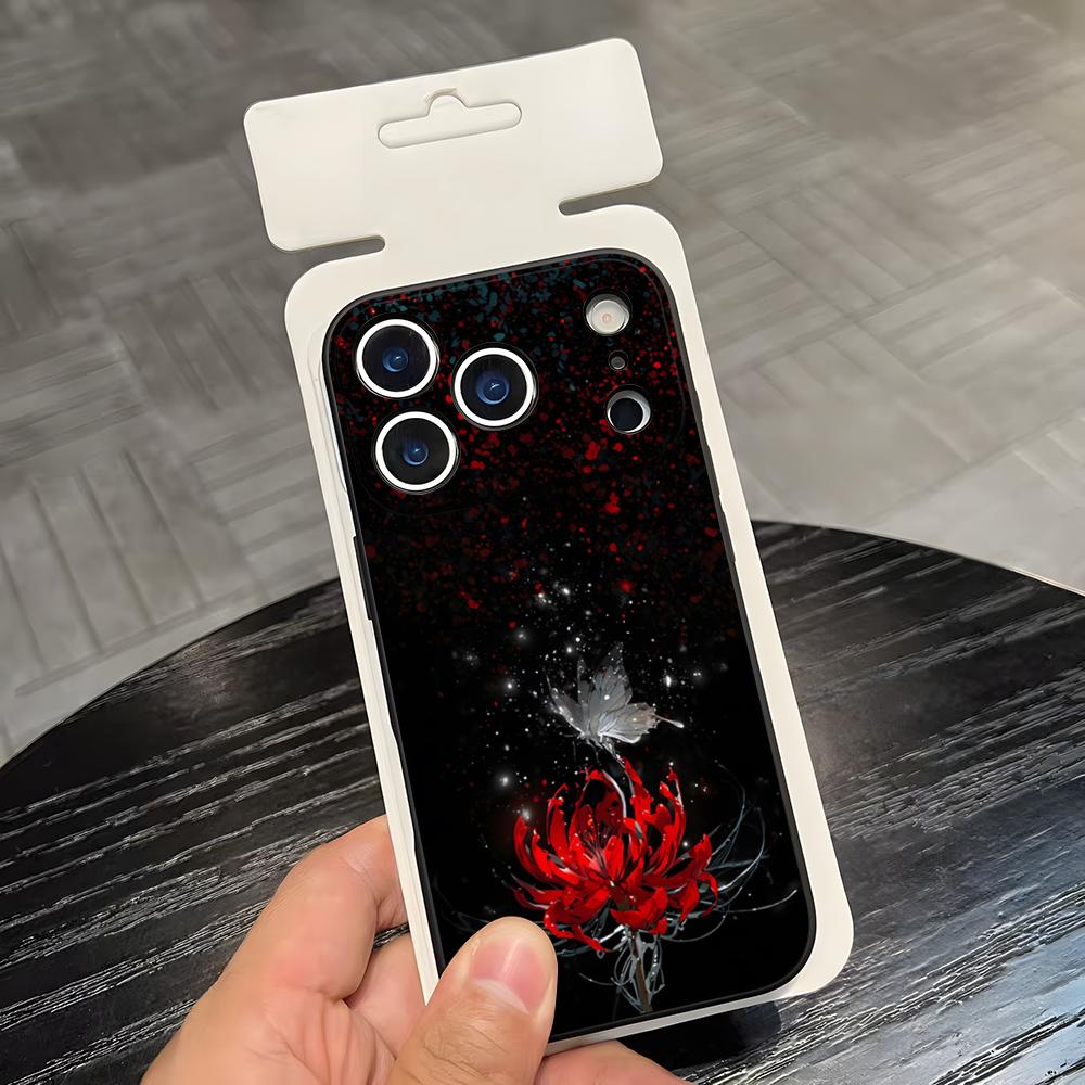 Anime T-Tokyo G-Ghoul Higanbana Handyhülle Für IPhone 17 Air 16 E Pro Max 15 14 13 Mini 12 Pro 11 Max Plus Schwarze Weiche Hülle