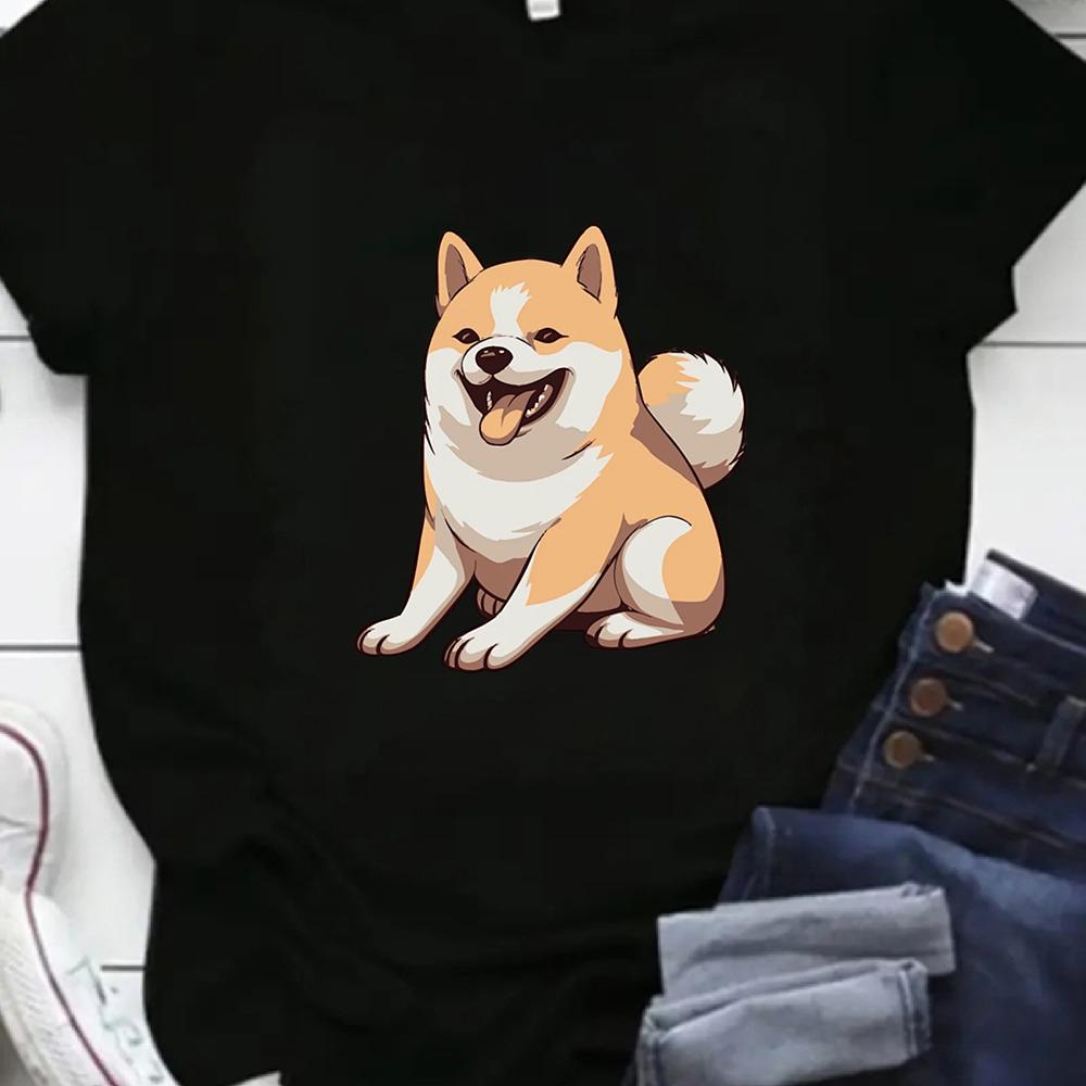 Cute Golden Retriever Puppy TShirt Kawaii Dog Print Casual Short Sleeve Tee for Unisex Dog Lover Pet Owner Gift Y2k Top