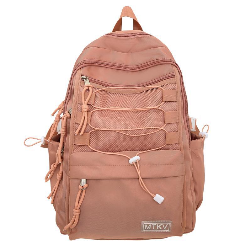 

Trendy Japanese-Style Backpack for Students: Simple and Fashionable for Middle & College Use brick червоний колір