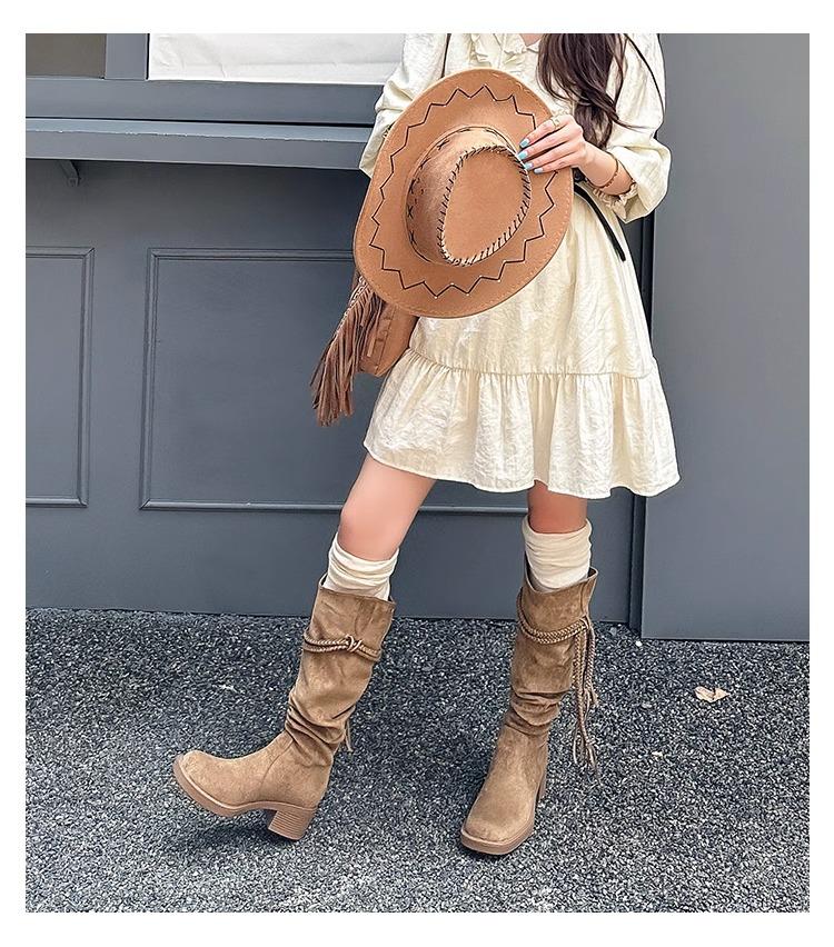 Fashion Fall/Winter 2025 Retro Thong Boots Summer Brown Platform Boots