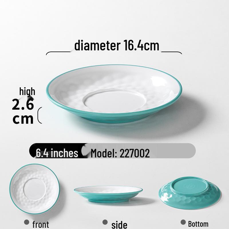 A5 Melamine Porcelain-Style Dessert Bowls: Creative Double-Ear Set for Sweets, Soup, Shaved Ice, and Snacks