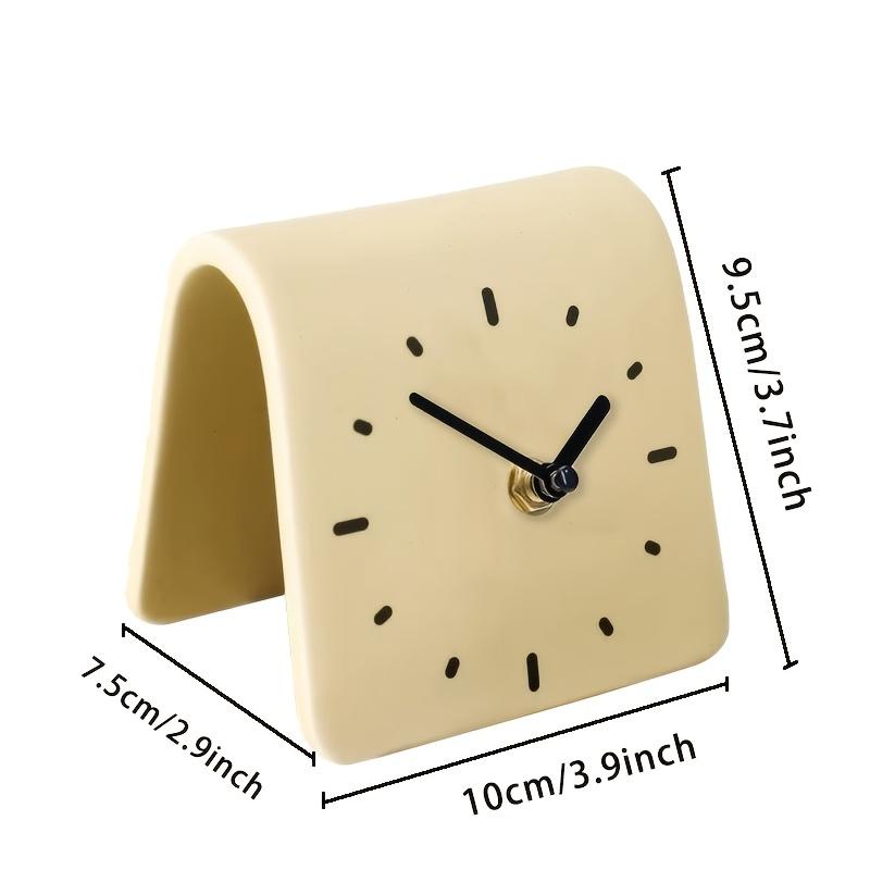

Silent Creative Small Desktop Clock – Modern Design for Bedroom, Office, Classroom. Ideal Student Desk Ornament & Home Decor. белый