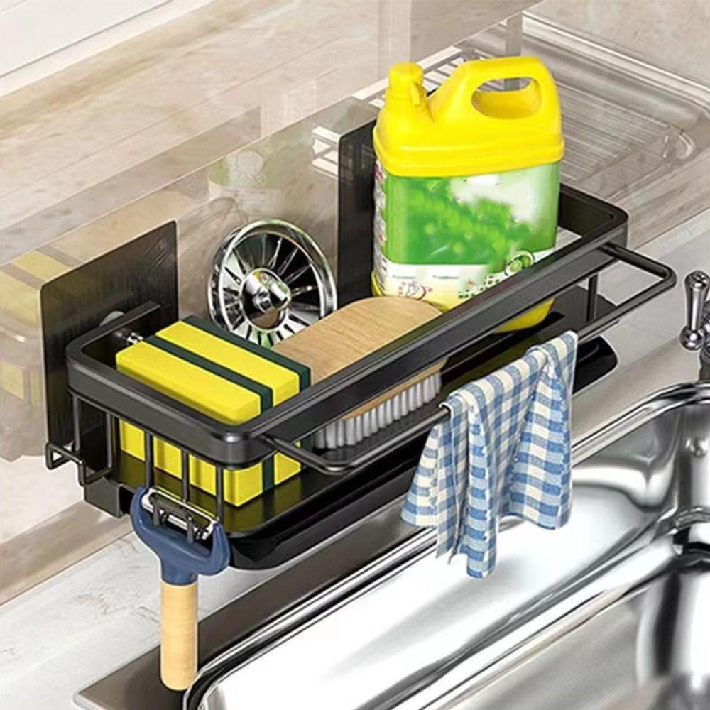 Aluminum Kitchen Storage Rack with Tray Storage Organizer  Household Organization