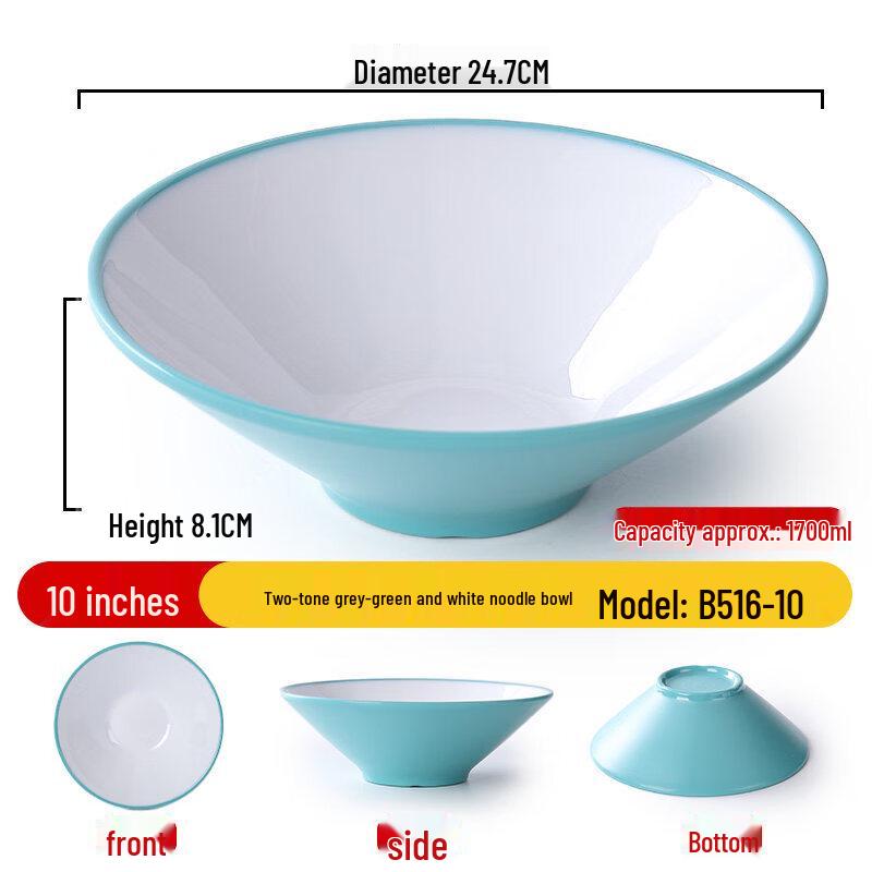 Nordic Style Commercial Melamine Soup Bowls (2-Pack)