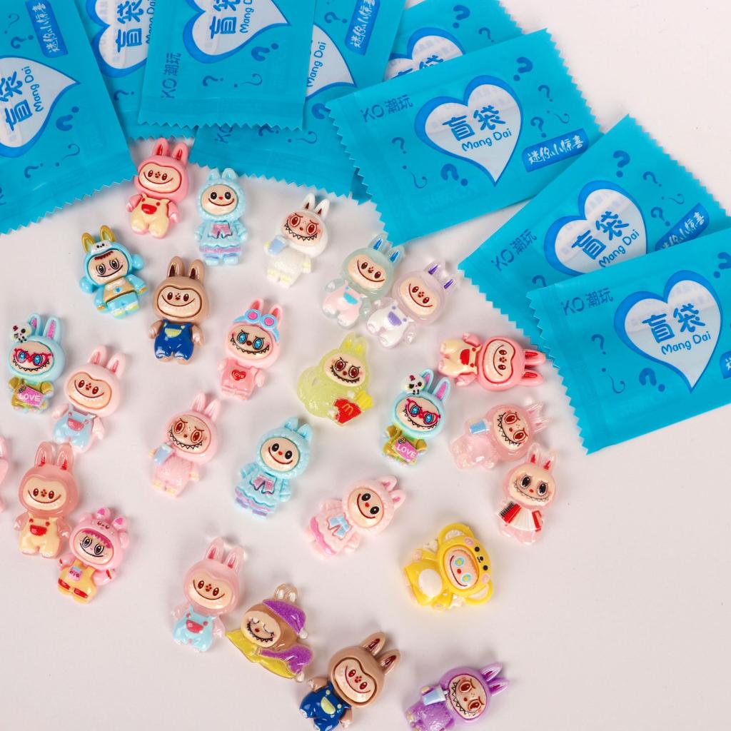 Blind Bag Flat Ornament DIY Patch Accessories Couple Girlfriend Gift Cartoon Keychain