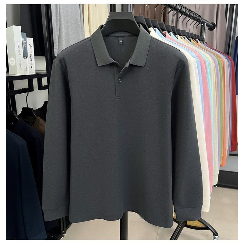 

Men s Khaki 100% Cotton Short Sleeve Polo Collar Casual Business T-Shirt M серый