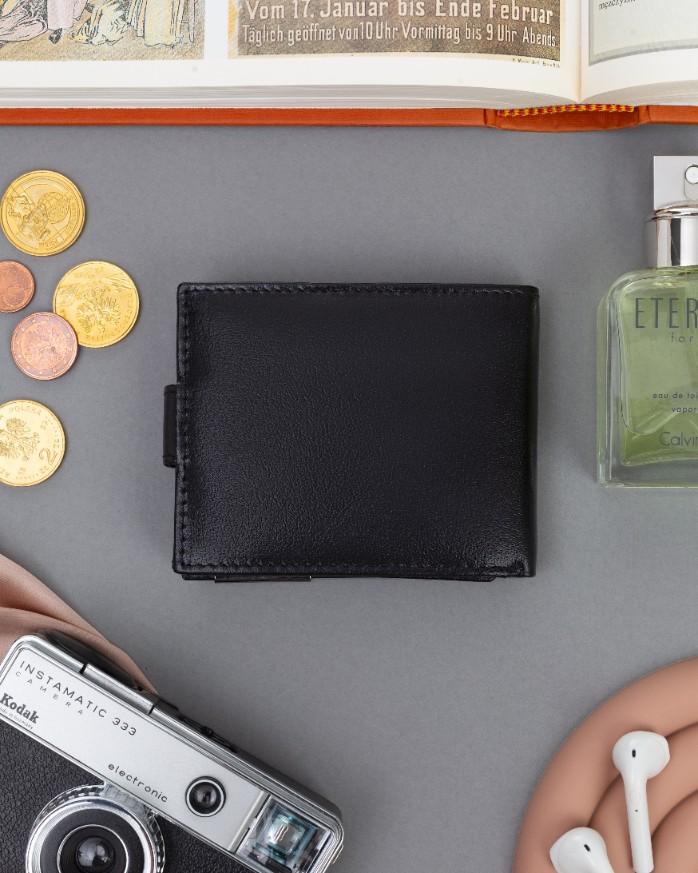 Men's Leather Wallet RM-05L-BCF-BP-9540 Black