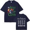 Rock Band Alice in Chains Face Lift Tour 1991 T-Shirt Unisex Damen Punk Lässig Oversized T-Shirt Tops Herren Mode Reine Baumwolle T-Shirts