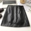 Silver High-Waist Leather Mini Skirt: Anti-Exposure, Korean Style, Versatile for Spring/Autumn, 2025 Women's Fashion