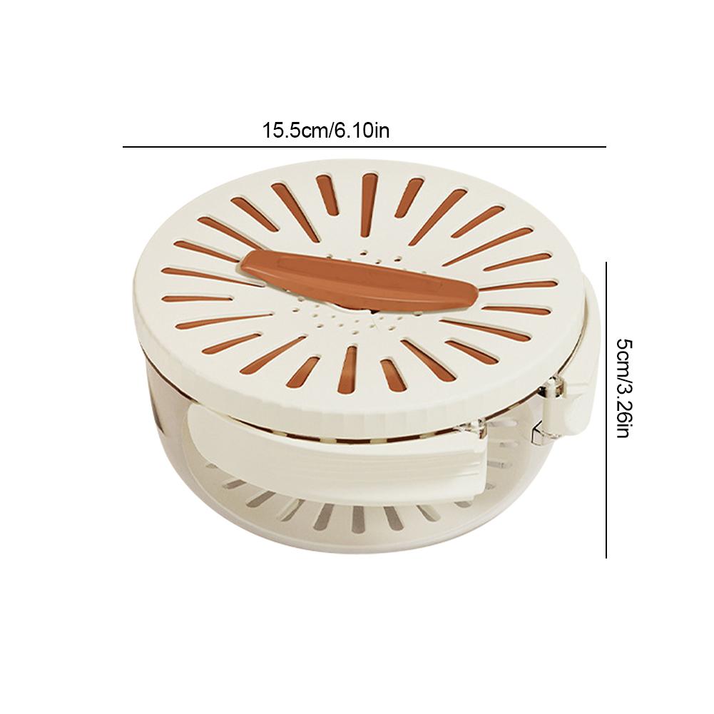 Plastic Fruit Drain Basket with Lid Fruit Vegetable Washing Bowl Foldable Handle Colander Multifunctional Refrigerator Crisper