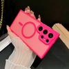 Magnetic Luxury Matte Translucent Armor Shockproof Case For Samsung Galaxy S25 S24 S23 Ultra Plus Magsafe Wireless Charge Cover
