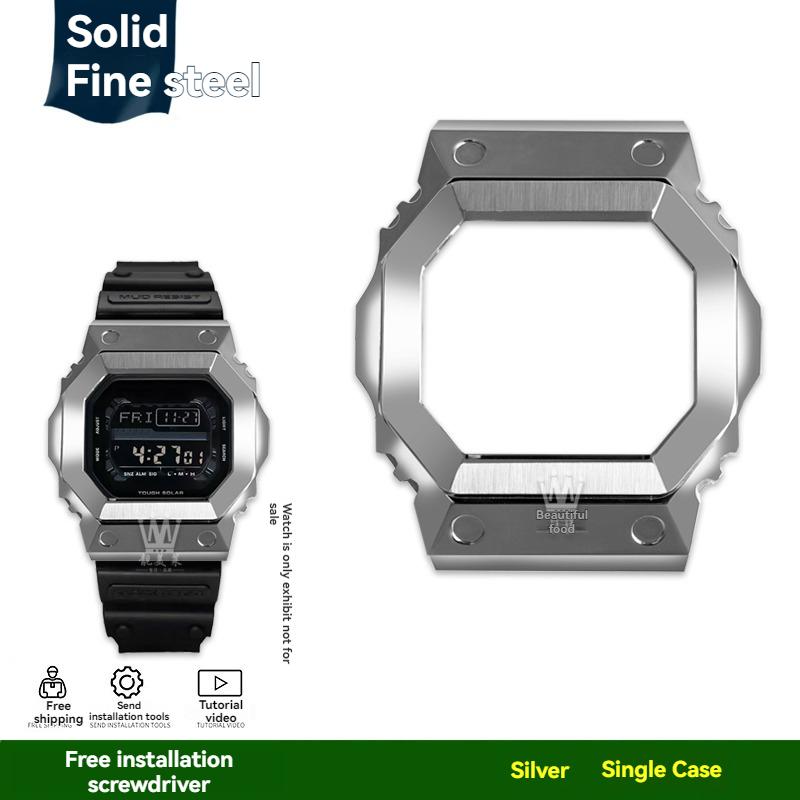 

GX-56BB/GXW-56 Комплект металлической рамки и браслета для Casio G-SHOCK, Мод-кейс из нержавеющей стали, Ремешок, Мужские часы Giant G Square, Инструменты For GX56BB or GXW-56