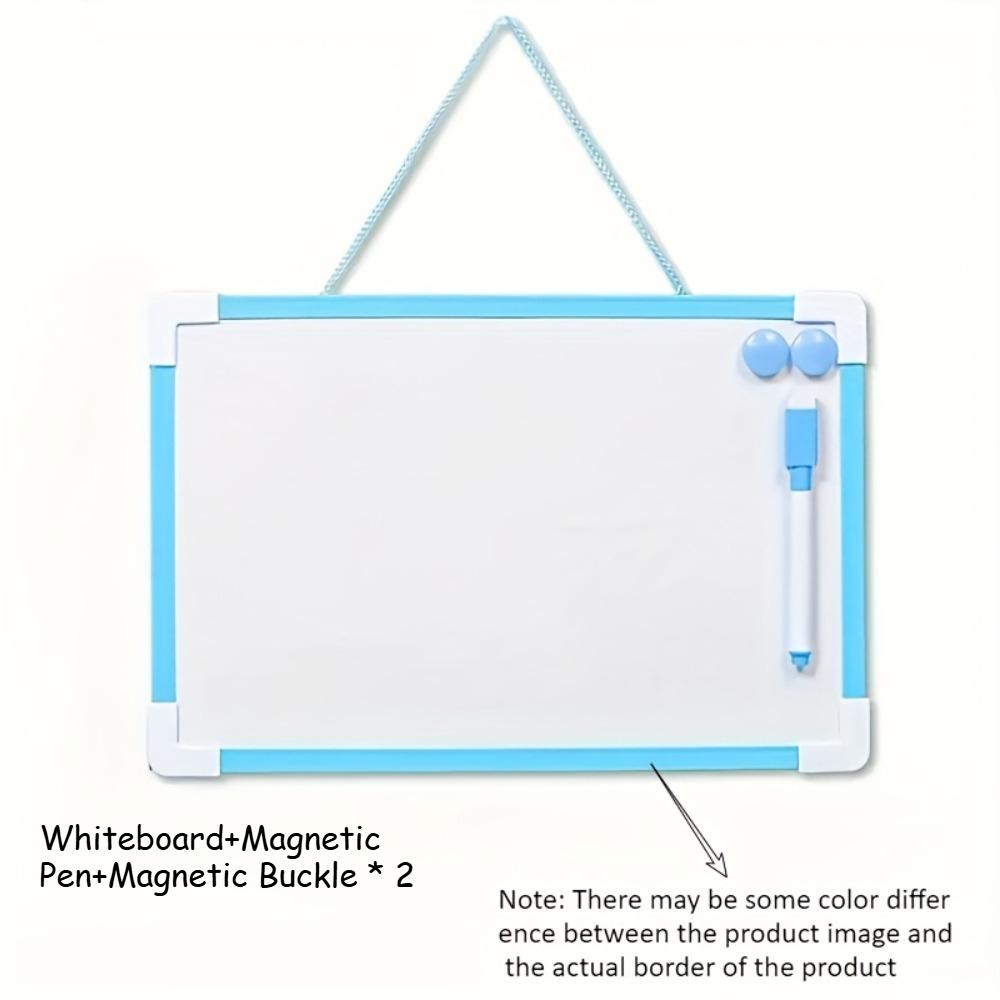 1-Pack Double-Sided Magnetic Whiteboard-Includes 2 Markers Magnets,Wall-Mounted for Home/Office/Classroom,Easy Clean PVC Surface