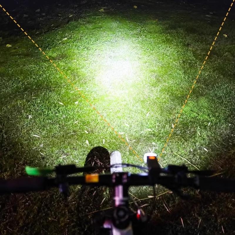 1Pc Bicycle Headlights USB Charging Night Riding Super Bright Light Warning Light Outdoor Riding Set Mountain Bike Front and Rear Lights
