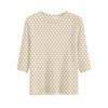 Women's Casual Loose Fit Short Sleeve Top Round Neck Lightweight Comfortable Soft Fabric Polka Dot Pattern Everyday Wear