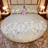1PC Waterproof Round Cartoon Printed Bed Fitted Sheet with Elastic Single/Queen/King Mattress Cover (without Pillowcase)