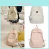 Girl Backpack For School With Breathable Nylon Material And Stylish Splicing Design