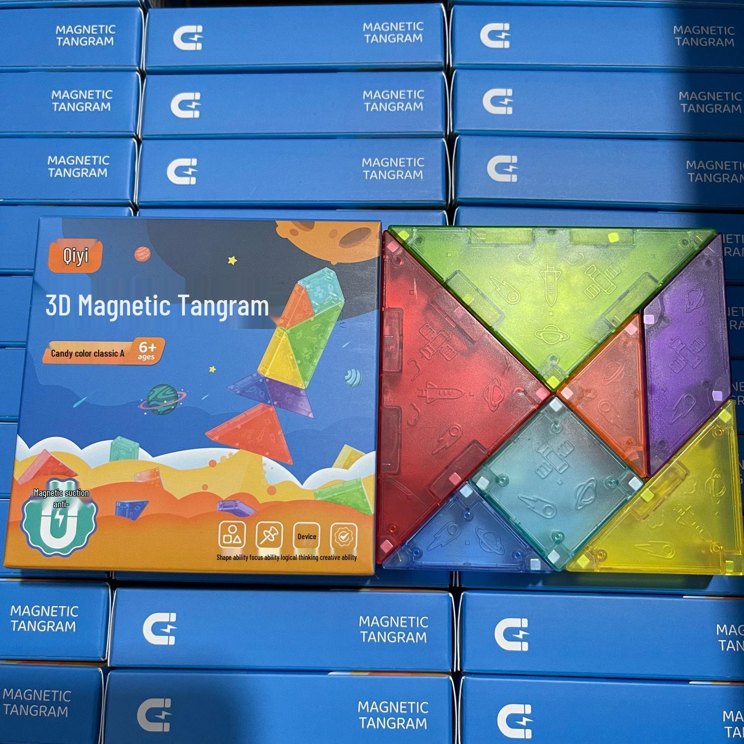 

Qiyi 3D Magnetic Tangram Puzzle: Colorful Sensory Toy for Early Education with Tutorial