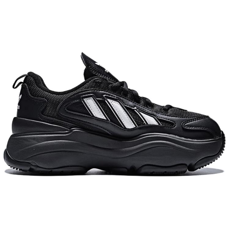 Adidas Originale Ozgaia Bequeme Vielseitige Höhenerhöhende Low-Top Dad Schuhe Damen Sneakers Schwarz KK2748