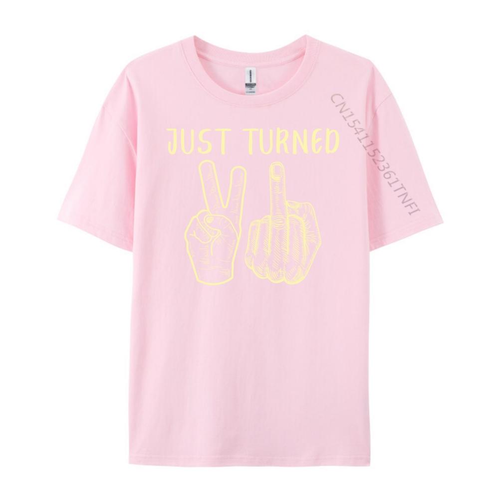 Just Turned 21 Years Old Funny 21st Birthday Party White T Shirt Men New In Tops Tees