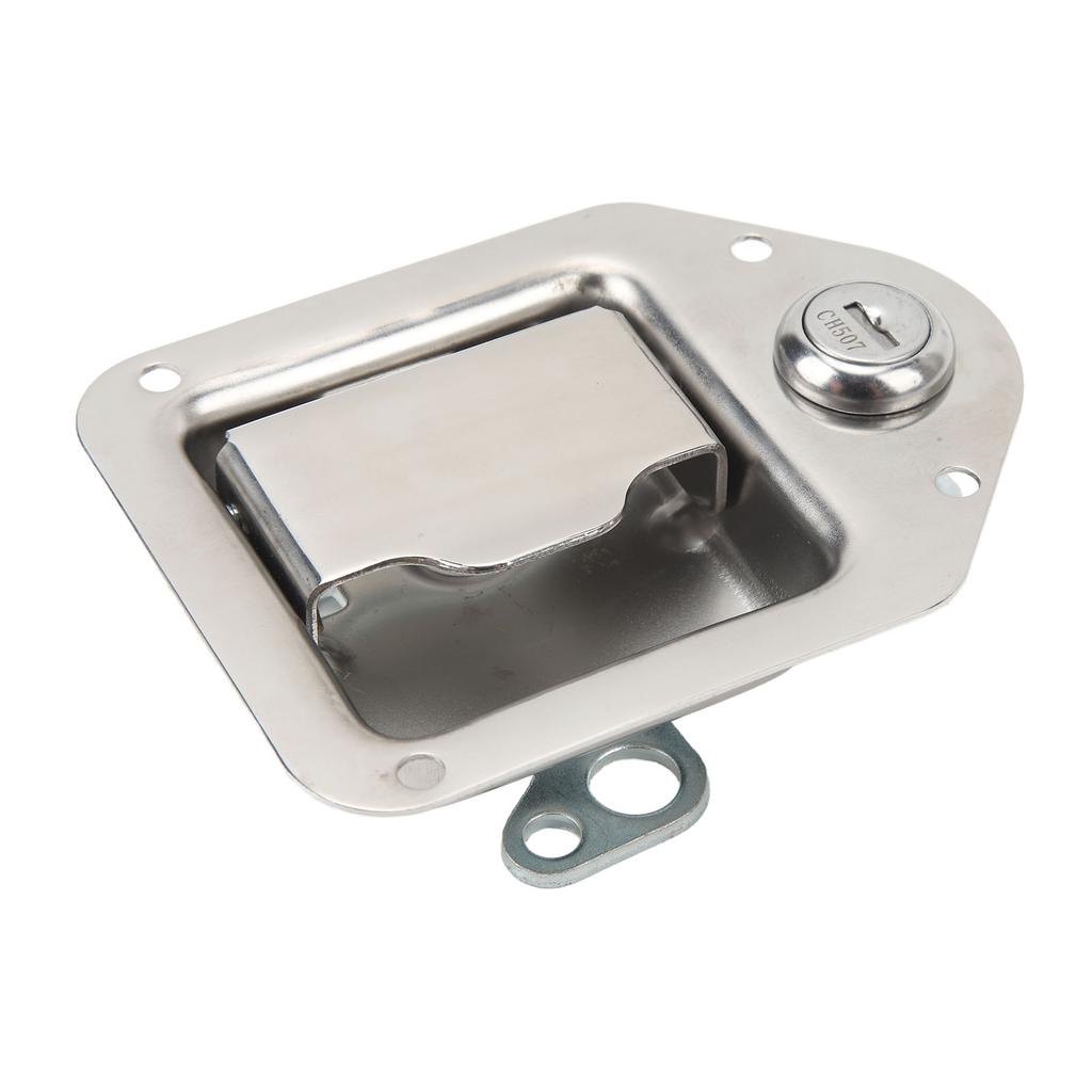 Stainless Steel Toolbox Lock Polished Finish Rust Proof Paddle Door Latch Handle for RV Trailer Truck