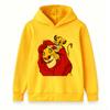 Kids Boys Girls Hooded Sweatshirt, Cute Father Son Lion Print Pullover Hoodie, Casual Long Sleeve Soft Warm Tops for Children Daily Wear