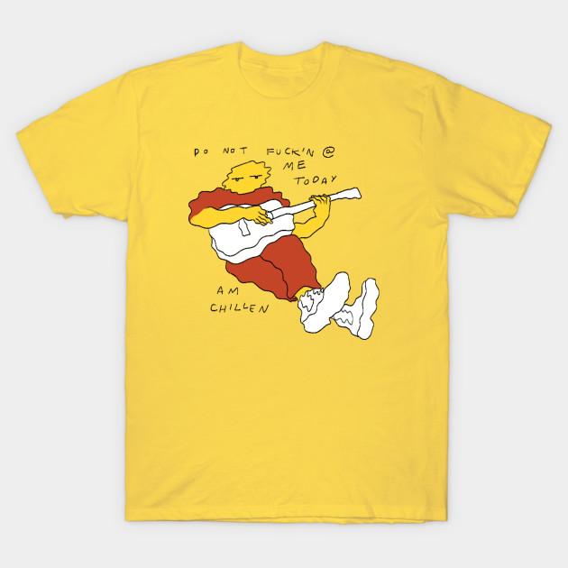 Men Black Print T-shirt Don T @ Me No-Cut Transfer Paper Print Cotton Tshirt M жёлтый