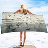 Beach Towels Retro Autumn Spring Birds Soft Towel Multipurpose Bathroom Beach Towel Oversized Beach Blanket Sand Free Towel