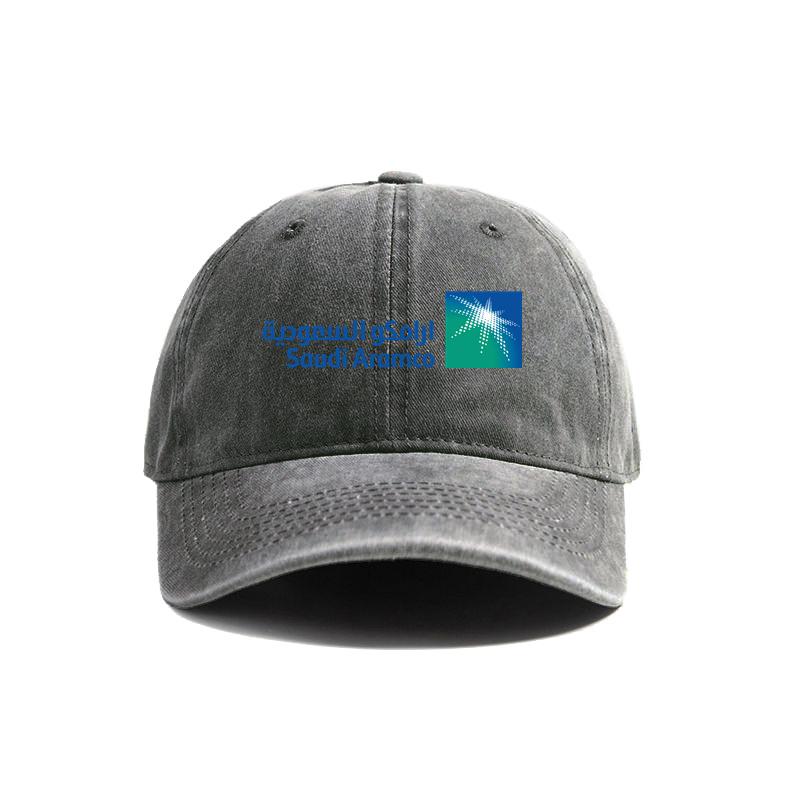 Saudi Aramco Baseball Cap Summer Distressed Dad Hats Unisex Outdoor Adjustable Cotton Caps MZ608