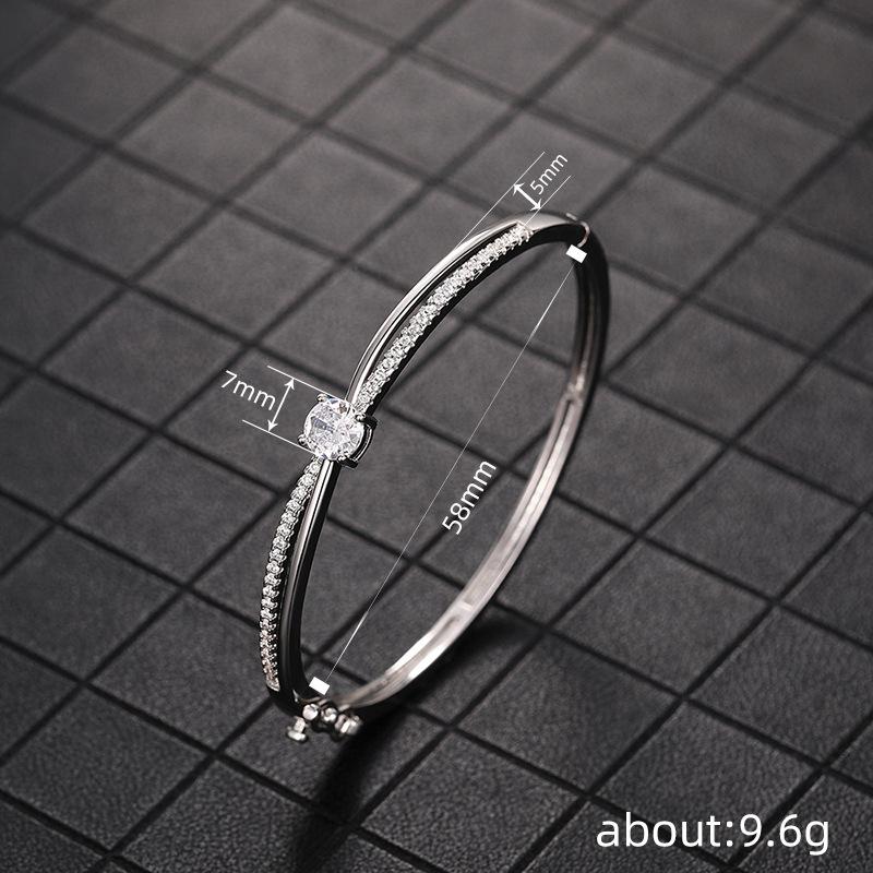 Versatile Bracelet Women, Cross Design Round Zircon Jewelry, Elegant And Exquisite Niche Jewelry