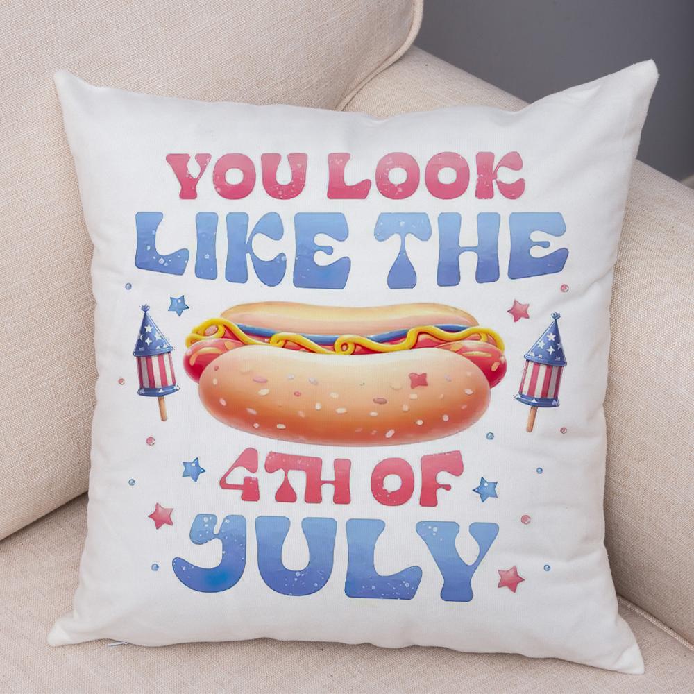 All American Cowboy Pillowcase Double Print Proud American Girl Cushion Cover Soft Plush Freedom Treats Pillowcase for Sofa Home