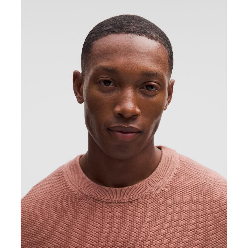 Lululemon TextuRed Knit Crewneck Sweater Red Clay