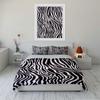 Zebra Print Black and White Bedding Set Bedding set (1 duvet cover, 2 pillowcases, duvet not included)