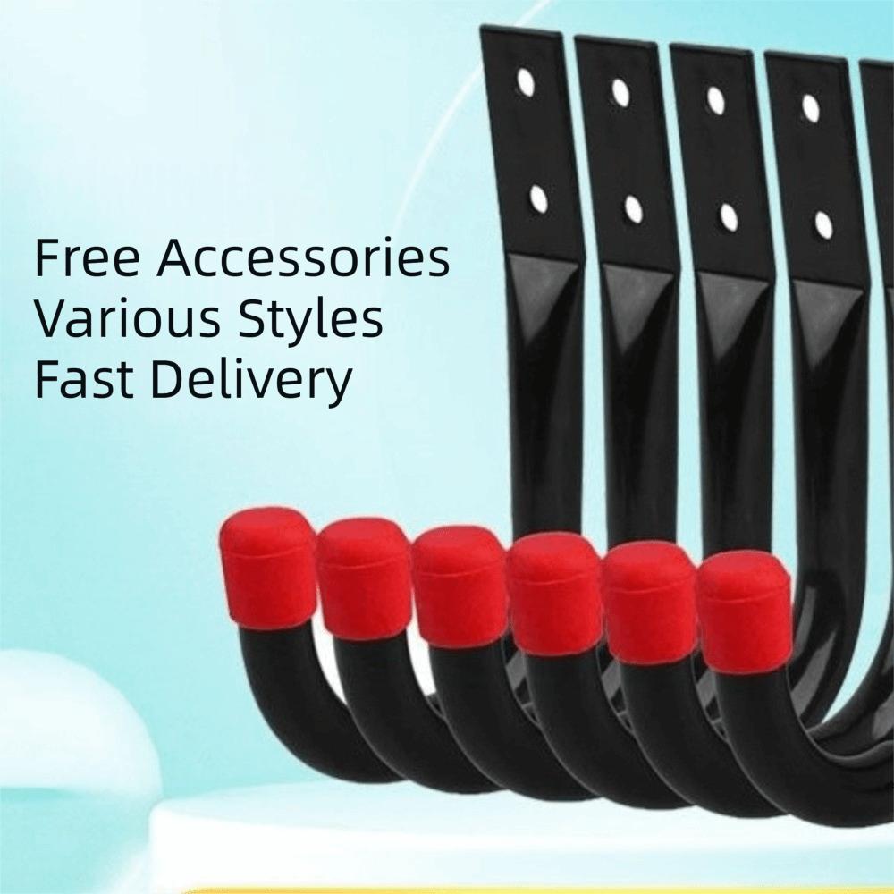 6PCS/Set J-Type Bike Wall Mount Hooks Heavy Duty Bike Parking Hanger Wall Mount
