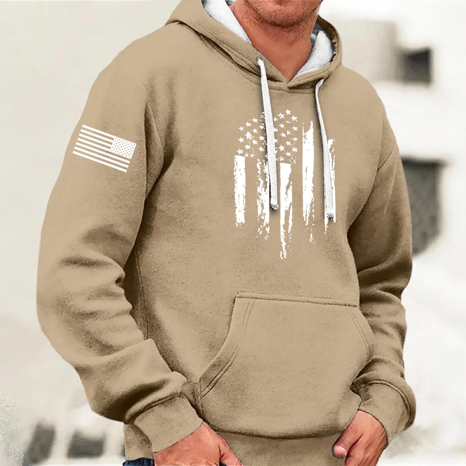 

Вінтажна чоловіча толстовка з капюшоном і принтом на Хеллоуїн XXL хакі