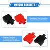 1 Pair Battery Terminal Insulation Covers, 16mm 0.63" 12mm 0.47" ID Car Battery Post Cap Universal for Motorcycle Truck Marine Durable PVC Red Black