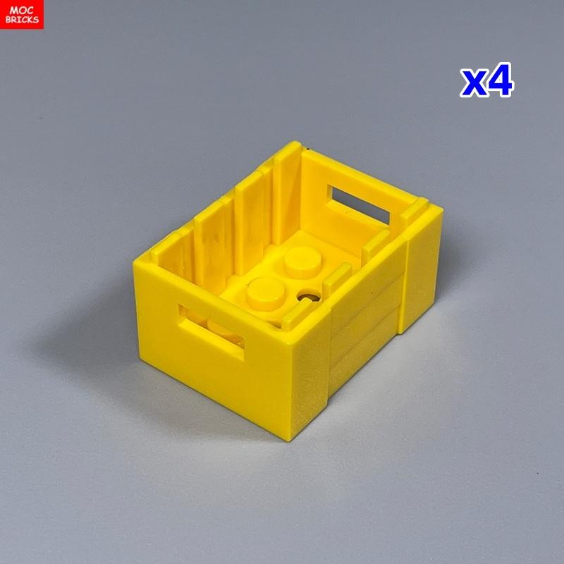 MOC Bricks Container Series Display Box Bucket Basin Pot Pack Basket Attachments Assembled Constructing Blocks Playthings Children Gift