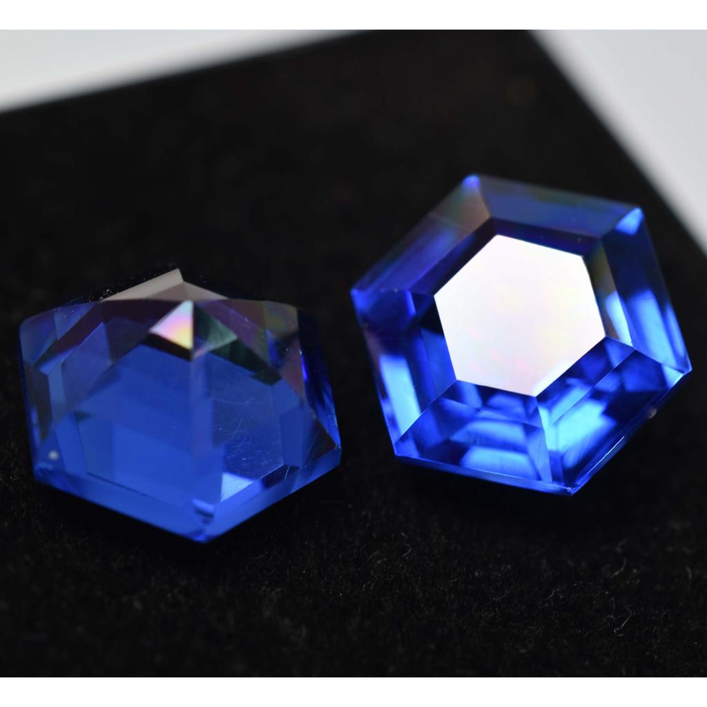 NATURAL Blue Tanzanite 18.65 Ct Fancy Cut Loose Gemstone Pair
