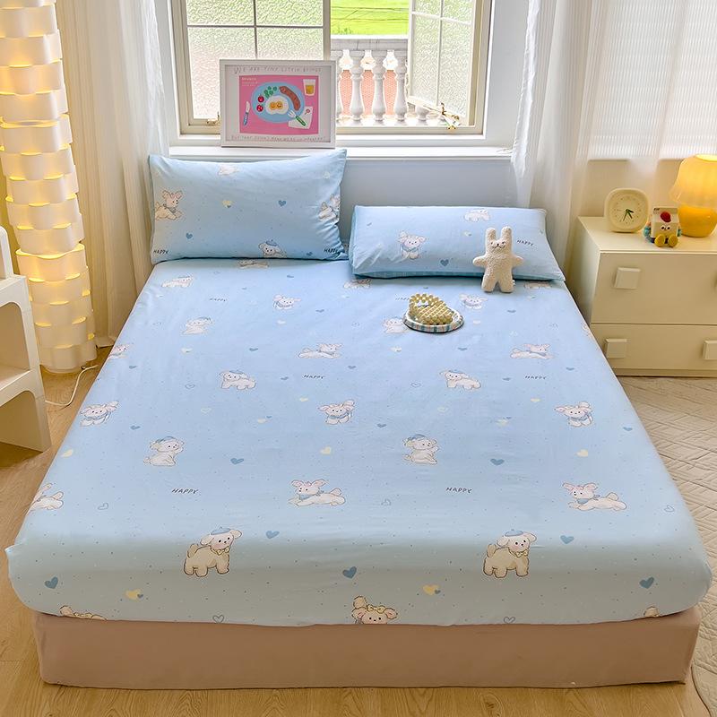 Pure Cotton Single and Double Bed Bag Mattress Protector Pure Cotton Fitted Sheet Dustproof Bed Cover Protector