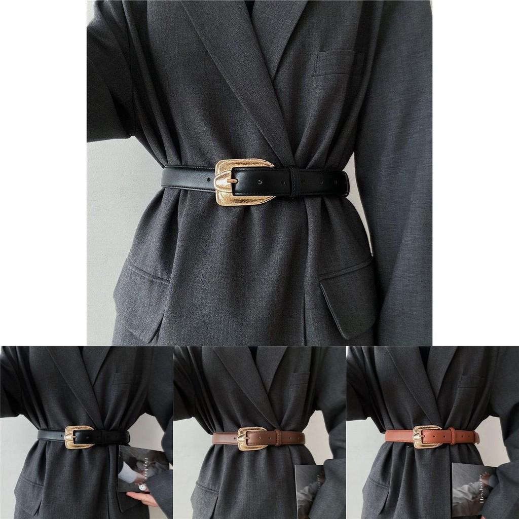 Black Versatile Waist Belt For Women Summer Fashion Essential Accessory Coats For
