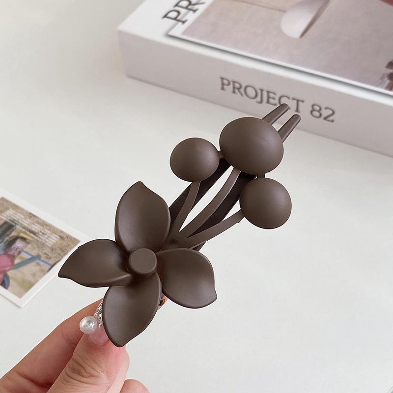 2023 New Retro Hairpins Trendy Flower Hairpins Female Ponytail Hair Claw Hair Clasp 2023 Hair Accessories Women Hairgrip Headwear