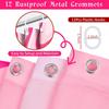 Pink Shower Curtain Cute Preppy 70s 80s Abstract Wave Swirl Shower Curtain with 12 Hooks Girly Bathroom Accessories