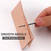 2pcs Leather Lacing Stitching Needles - Flat Head Leathercraft Needle for Hand Sewing Leather Cord, Single & Double Hole Design