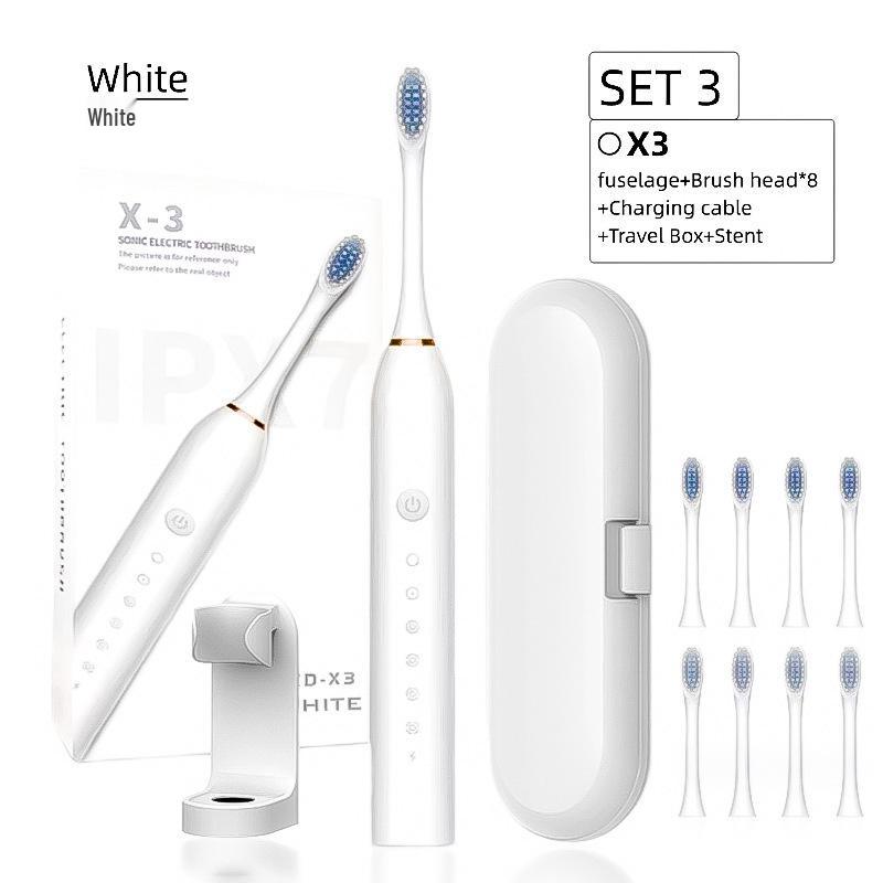 Universal Electric Toothbrush Set: Soft Bristle, Portable, for Adults & Children