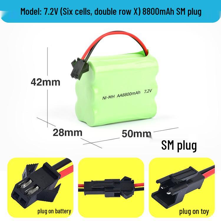 Ni-MH AA Rechargeable Battery Pack for Remote Control Cars: 3.6V To 12V