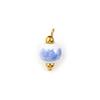 2 Pcs 304 Stainless Steel & Ceramic Charms Geometric Plum Flower Blue Printings For DIY Jewelry Necklace Earrings Keychains