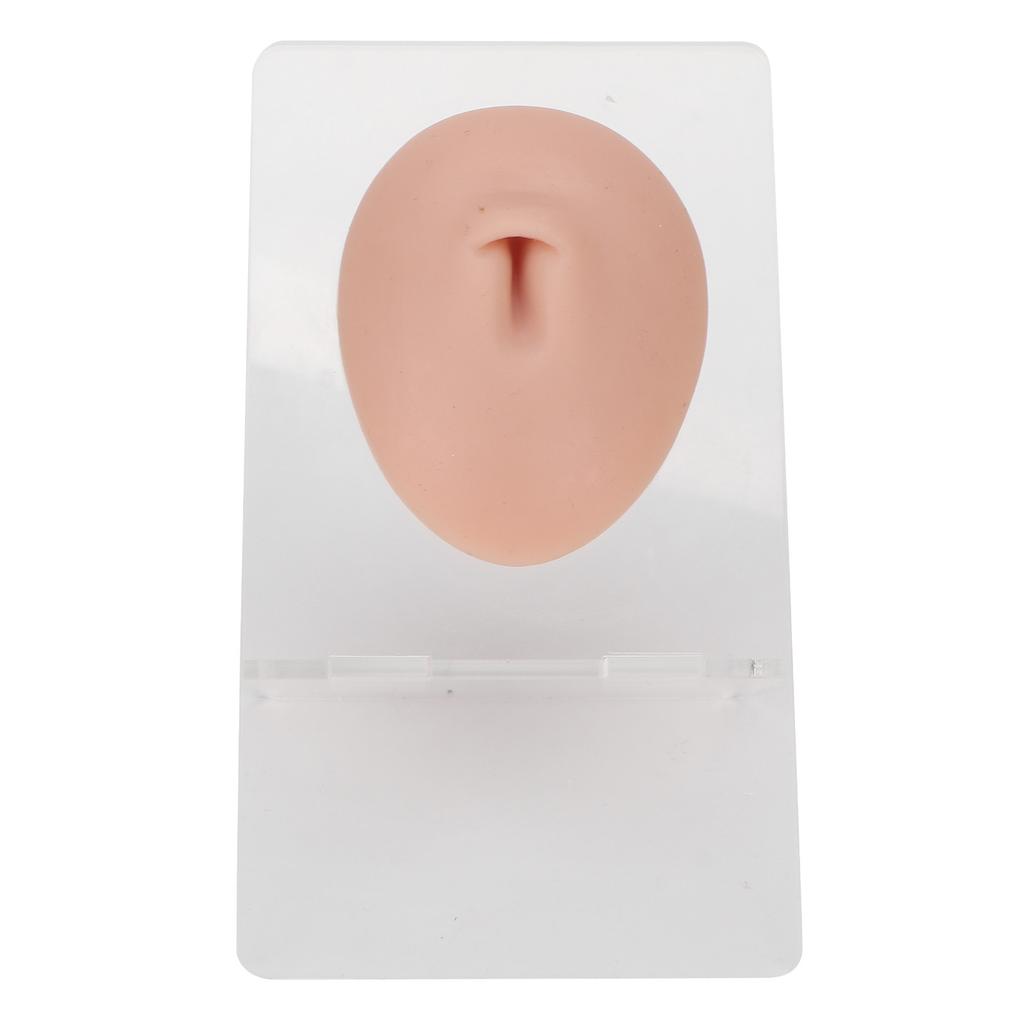 Silicone Belly Model 3D Piercing Practice Acupuncture Display Soft Belly Button Model for Teaching Medium Skin Color
