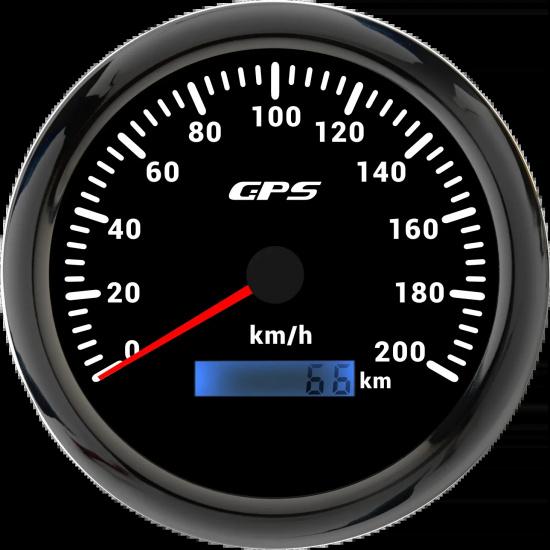 

Waterproof 110MM GPS Speedometer Gauge 7 Color Light 60/80/120/200KMH 120MPH Motor Boat Car Speed Meter with GPS Antenna Customized 200kmh BN