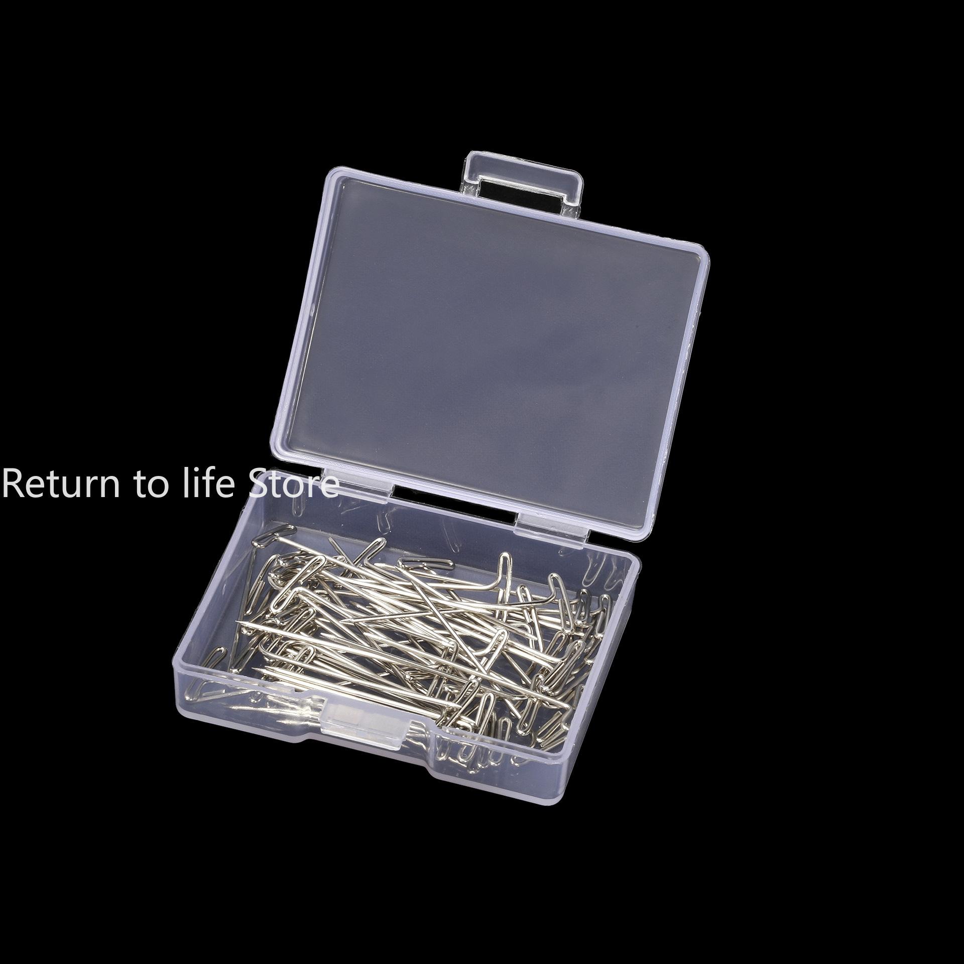 

50pcs T Pins Needle Sewing Quilting Pins Blocking Knitting Pins for Knitting Crocheting Needlework